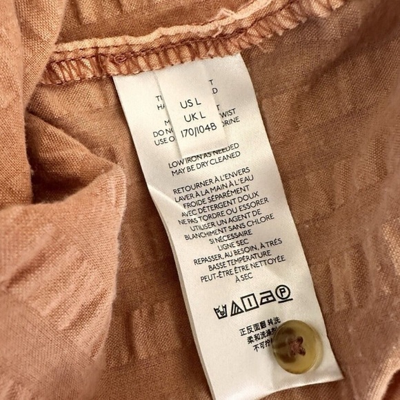 Anthropologie Pilcro Seersucker
Tunic Top Button down Dark
Orange LARGE Gauzy - Picture 7 of 7